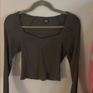 Target Women's Long Sleeve Top in Brown